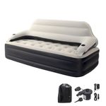 DIMAR GARDEN Twin Size Air Sofa Bed Mattress with Headboard and Pump,Blow Up Couch Inflatable Bed