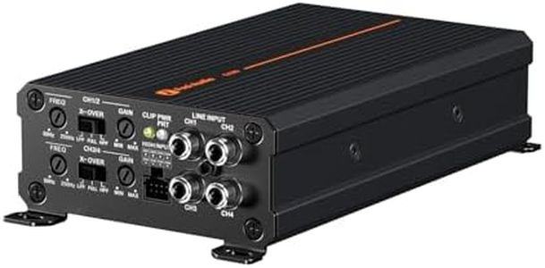 Fosi Audio CA30 4 Channel Car Amplifier Class D, Independent Crossover RCA/High Level Input, 88% Efficiency 100W x 4 @ 4Ω/320W Bridged, Mini Low Noise HiFi Amp for Vehicle Stereo Audio Sound System