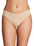 NYKD Ultra-Comfortable and Flexible Everyday Stretch Panties with No Waistband Marks | Nylon | Full Coverage | Mid Waist | Solid Bikini, NYP341, Skin, M, 1N