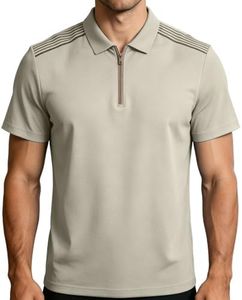 Breeze Shirts for Men,Mens Golf Shirt Breathable Short Sleeve Quarter Zip Pullover Work Shirt Lightweight Summer Clothes,Work,Office,Summer Outfits,Golf,Tennis,Beachwear,Casual Everyday Wear,Walking