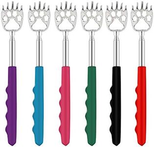 YIMICOO 6 Pack Telescoping Back Scratcher - Bear Claw Back Scratchers - Portable Extendable Backscratcher with Rubber Handles in Black, Blue, Green, Purple, Red, Pink Color