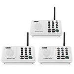 Wuloo Intercoms Wireless for Home 5280 Feet Range 10 Channel 3 Code, Wireless Intercom System for Home House Business Office, Room to Room Intercom, Home Communication System (3 Packs, White)