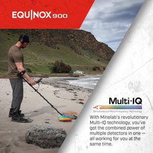 MINELAB Equinox 900 Metal Detector Bundle – Multi-Frequency, PRO-FIND 40