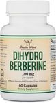 ATHINIKA NUTRITION DIHYDROBERBERINE SUPPLEMENT 100MG, 60 CAPSULES (PATENTED GLUCOVANTAGE SUPER BERBERINE, MAY BE 5X MORE EFFECTIVE THAN BERBERINE WITH LESS SIDE EFFECTS) VEGAN SAFE