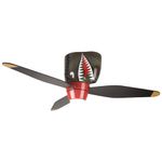 Craftmade WB3448TS 48-Inch 3-Blade Warplane Ceiling Fan with Integrated Light Kit, Tiger Shark