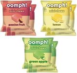 Oomph! Sweets Mini Chews Low Sugar Fruit Snack - Low Calorie High Fiber Taffy, Keto Vegan Healthy Candy for Kids & Adults (6 Variety Packs)