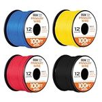 12 Gauge Primary Automotive Wire - 4 Roll Assortment Pack - 100 Ft of Copper Clad Aluminum Wire per Roll