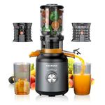 Cold Press Juicer Machines 250W Liberate Your Hands -103MM Opening and 1.2L Capacity Slow Juicers for Whole Fruit and Vegetable Masticating Juicer Easy To Clean High Juice Yield, BPA Free