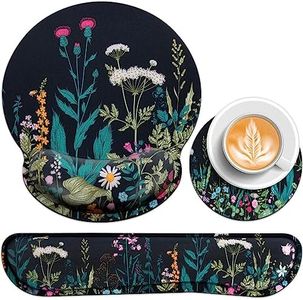 Acezeek Almohadilla Ratón De 3-En-1 De Juego, Reposamuñecas Raton+ Teclado+Posavasos,Ergonómica Almohadilla Raton De Espuma De Memoria,Mouse Pad para Aliviar El Dolor para Hogares,Oficinas, Juegos