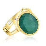 Arihant Gems & Jewels Emerald/Panna Gemstone Panchdhatu Adjustable Ring | Natural and Certified | Astrological Gemstone | Unisex Both for Men & Women (6.25 Ratti)