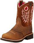 ARIAT Boy's Unisex Kids Fatbaby Cowgirl Boot, Powder Brown/Western Brown, 7 UK Child