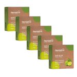 Hemtattva Skin Glowing Herbal Therapy- Tea Tree & Bergamot Bath Soap - 100g - Pack of 5 | Enriched with Natural Ingredients | Paraben Free | Gentle Cleansing Bar for All Skin Types