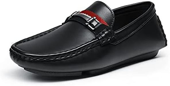 Bruno Marc Boy's SBLS218K Loafer Slip-On Dress Shoes, Black, Size 3 Little_Kid