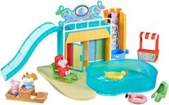 Peppa Pig Toys Peppa's Waterpark Playset, Peppa Pig Playset with 2 Peppa Pig Figures, Preschool Toys for 3 Year Old Girls and Boys and Up