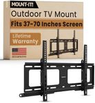 Mount-It! Weatherproof TV Wall Mount | Lockable & Tilting 2.1" Low Profile Design Fits 37 38 42 50 55 58 60 65 70 75 80 Inch Televisions | VESA Compatible up to 600x400mm | 176 Pound Capacity