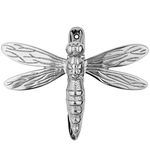 Silver Dragonfly Door Knocker for Front Door | Polished Solid Brass Silver Knockers with Strike Plate | UPVC | Dragonfly Front Door Furniture with a Unique Design