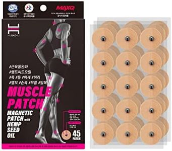 [45Pack] Muscle Magnetic Patch with Natural Oil, Magnetic Acupressure Patches, 1300 Gauss, Magnet Therapy, Light Magnetic Energies, Made in South Korea (45)