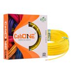 CabONE Lite 0.75 Sq mm Electrical Wire - 90m Blue Single Core CCA Copper Wire | Fire Retardant PVC Insulation for Domestic Wiring Yellow