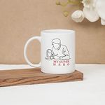 Clay Craft Ceramic Cc Mm1 Swiss Rez11 Microwave Safe Coffee Mug for Gift to Father Brother Elders 300 ml, My Superhero