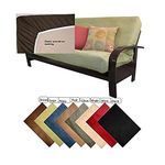 OctoRose Full Size - Elastic on Bottom - Bonded Micro Suede - Easy-Fit Fitted Futon Cover (Sage Green)