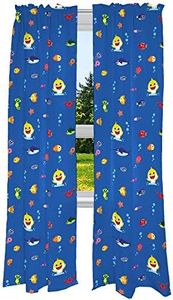 Franco Kids Room Window Curtains Drapes Set, 82 in x 84 in, Baby Shark