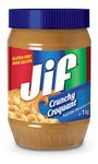 Jif Crunchy Creamy Peanut Butter, Smooth & Creamy Texture, No Stir, 1kg Jar