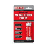 EVO-STIK Hard & Fast Metal Epoxy Putty, Sets Steel Hard in 10 Minutes, Colour: Grey, 50g stick