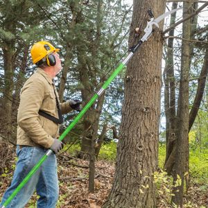 Pole Pruning Saw 26ft Telescopic Tree Pruner – Adjustable Manual Long Reach with Carry Bag