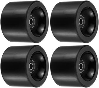 PATIKIL 70mm 78A Longboard Wheels with Black ABEC-9 Bearings, 4 Pack Soft Cruiser Wheels Street Wheels for Skateboards Skateboard Wheel PU, Black