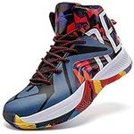 ASHION Kids Basketball Shoes Boys Girls High-Top Sneakers Non-Slip Sport Shoes(Little Kid/Big Kid) Size 7 Camouflage