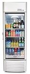 PremiumLevella PRF90DX Glass Door Display Refrigerator 9.0 cu ft Commercial Beverage Cooler Merchandiser With Customizable Lightbox - Silver