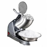 Shaved Ice Machine Electric Ice Crusher Ice Shaver for Kitchen Double Blades Snow Cone Machine 110V 300W