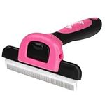 BUGALUGS Deshedding brush for dogs, cats, horses & pets. Professional pet comb dog brushes for grooming for short to long hair undercoat rake dog brush. Great Cat brush dog comb that reduces shedding