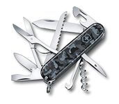 Victorinox, Huntsman, Swiss Army Pocket Knife, Medium, Multi Tool, Camping, 15 Functions, Blade, Corkscrew, Can opener