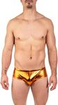 Gary Majdell Sport Mens Solid Hipster Bikini Swimsuit, Liquid Copper, Small