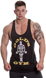 Gold's Gym GGVST003 Men's Muscle Joe Premium Stringer Vest Black