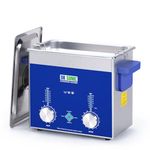 DK SONIC Ultrasonic Cleaner - Ultrasonic Jewelry Cleaner,Sonic Cleaner,Ultrasound Lab,Dental Tool,Carburetor,Gun,Parts,Denture Cleaning Machine with Encoded Timer and Heater(0.66Gal-3L)