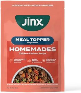 Jinx Salmon Grain-Free Wet Dog Food Toppers for Dry Food, No Fillers, Small & Large Breed Puppy & Senior Dogs, 3-oz Pouches, case of 8 Count
