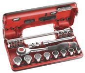 Facom 18-Piece Dbox Set, 3/8'' Sockets, J.360DBOX112, Metal, 50 mm x 124 mm x 280 mm, 2.13 kg, Mechanical, Metric