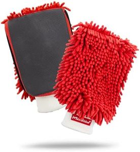 Maxshine Professional Detailing Clay Mitt - Chenille - Ideal Wash Mitts for Car, SUV, Trucks, Boats, RV Washing - High Efficiency Detailing Wash Mitt - Auto Detailing Accessories - Red
