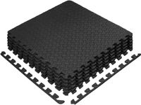 Foam - EVA Foam Interlocking Mats - Black - 3/4" Thick, 48 Square Feet