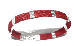 JC SILVER Thread Bracelet for Men and Boys Nazariya Red (Red, Miduim 7" Inch)