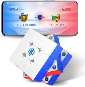 GAN 356 i Carry 2, Magnetic Smart Cube 3x3, Smart Phone Connected Speedcube Smartcube, Intelligent Timer Tracking Movements Steps with App Online Competition, Battery Replaceable Frosted Coated