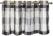 LORRAINE HOME FASHIONS, Gray, Courtyard Grommet Window Curtain Valance, 53" x 18"