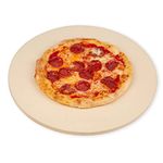 ROCKSHEAT 16" x 0.63" Round Pizza Stone, Cordierite Pizza Stone for Oven Grill BBQ, Food Grade Baking Stone for Pizza and Bread, Outdoor Pizza Accessories for Grilling