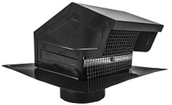 BUILDERS BEST BDB012635, Black Metal Roof Vent Cap (4-Inch Collar)