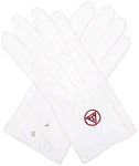 THE MASONIC COLLECTION - Royal Arch 100% White Cotton Gloves - Extra Large - A Useful Gift Accessory for Freemason Men