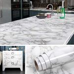 Livelynine 90CMX5M Wide Contact Paper for Countertops Desk Cover Table Top Removable Wallpaper Self Adhesive Kitchen Countertop Peel and Stick Wallpaper Waterproof Oil Proof Marble Paper