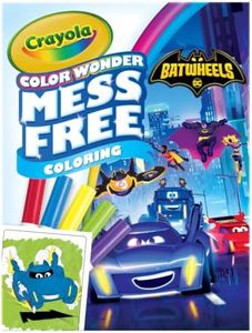 Crayola Batwheels Color Wonder Coloring Pages & Markers, Mess Free Coloring, Gift for Kids, Age 3, 4, 5, 6
