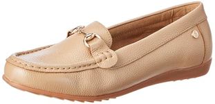 Hush Puppies Womens Maci Trim Beige Moccasin - 6 UK (5558228060)